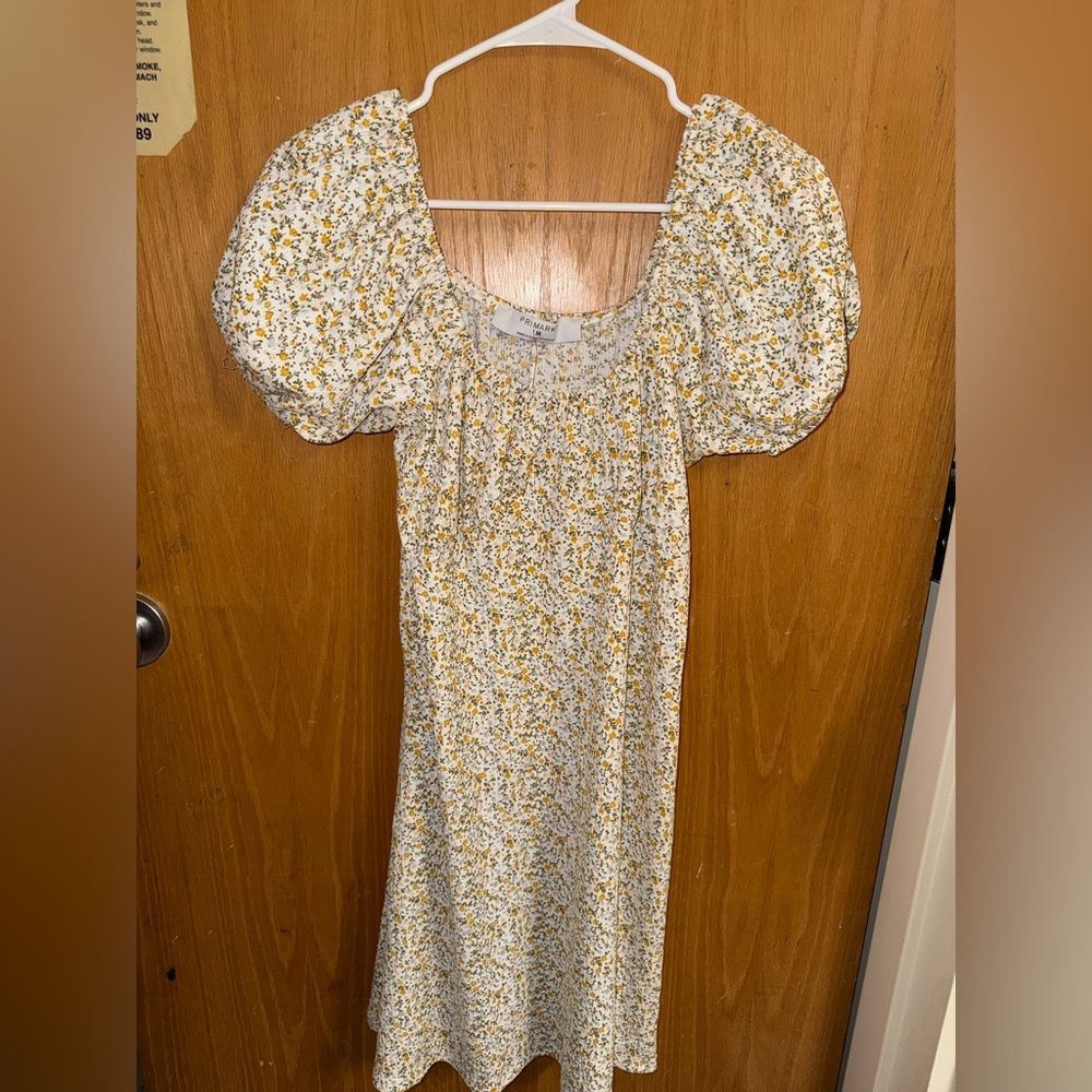 Primark Floral Dress - White and Yellow